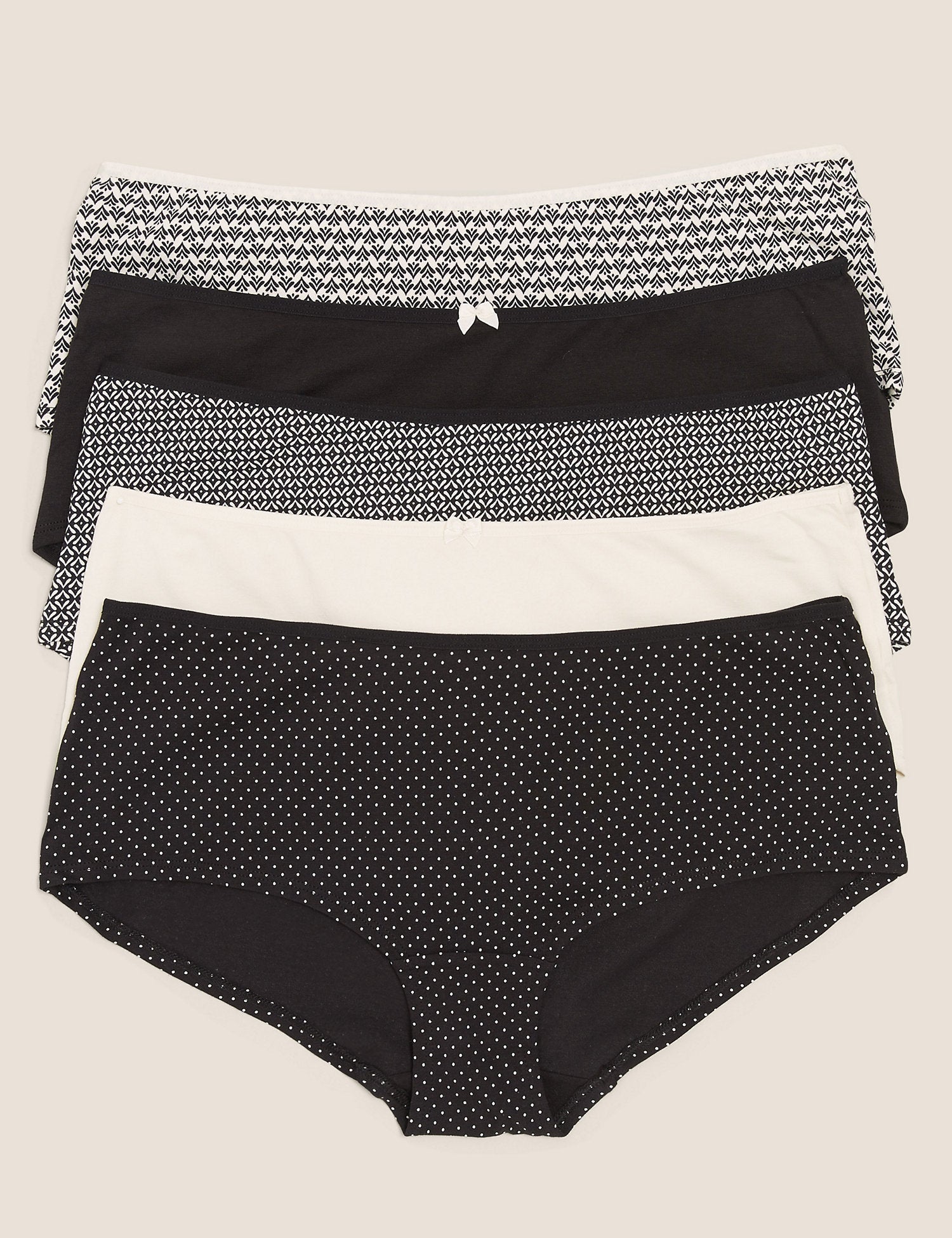 5pk Cotton Low rise Shorts