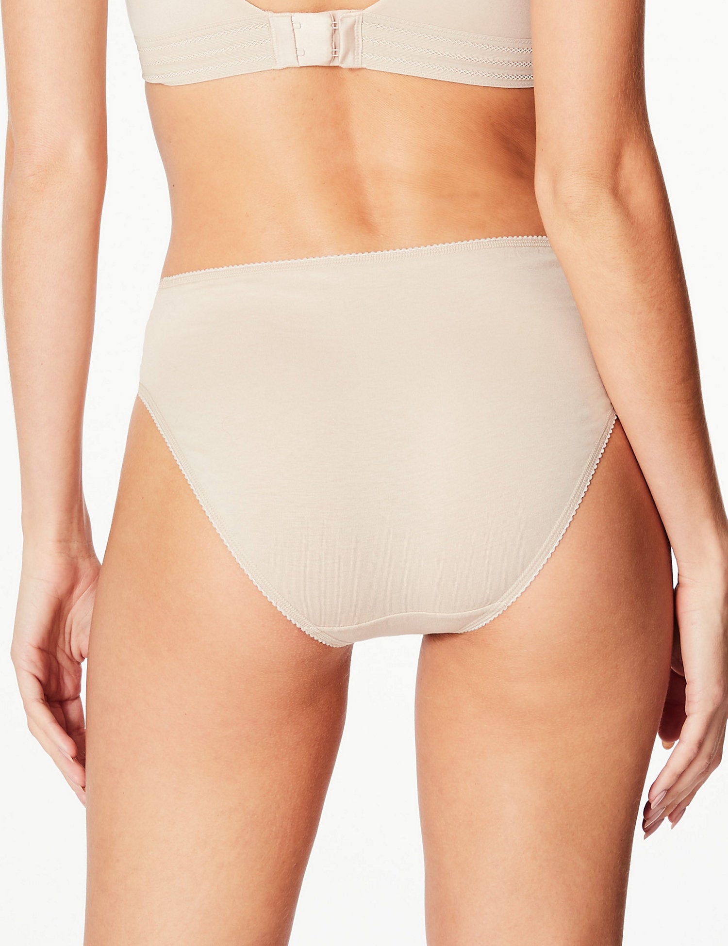 5 Pack Lace Waisted High Leg Knickers