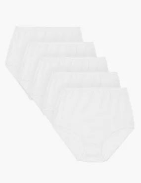 5 Pack Cotton Rich Full Briefs with New & Improved Fabric