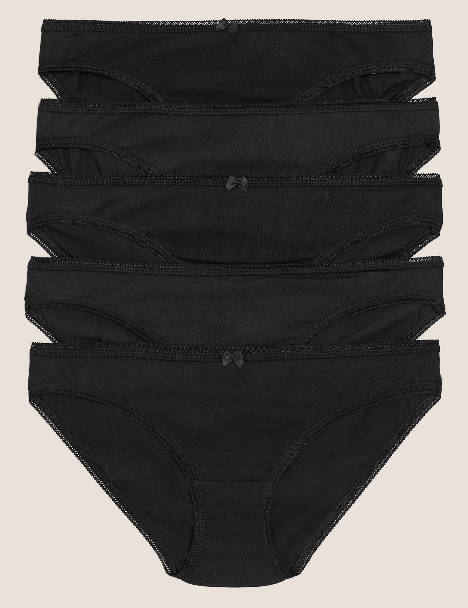 5pk Cotton Lycra® Bikini Knickers, M&S Collection