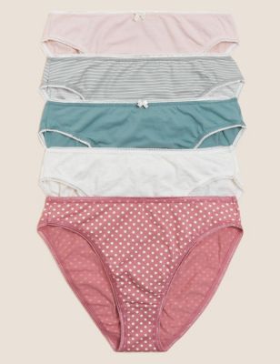 5pk Cotton Lycra® Ditsy Print High Leg Knickers Marks & Spencer Philippines