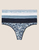 5pk No VPL Modal Mix Floral Thongs