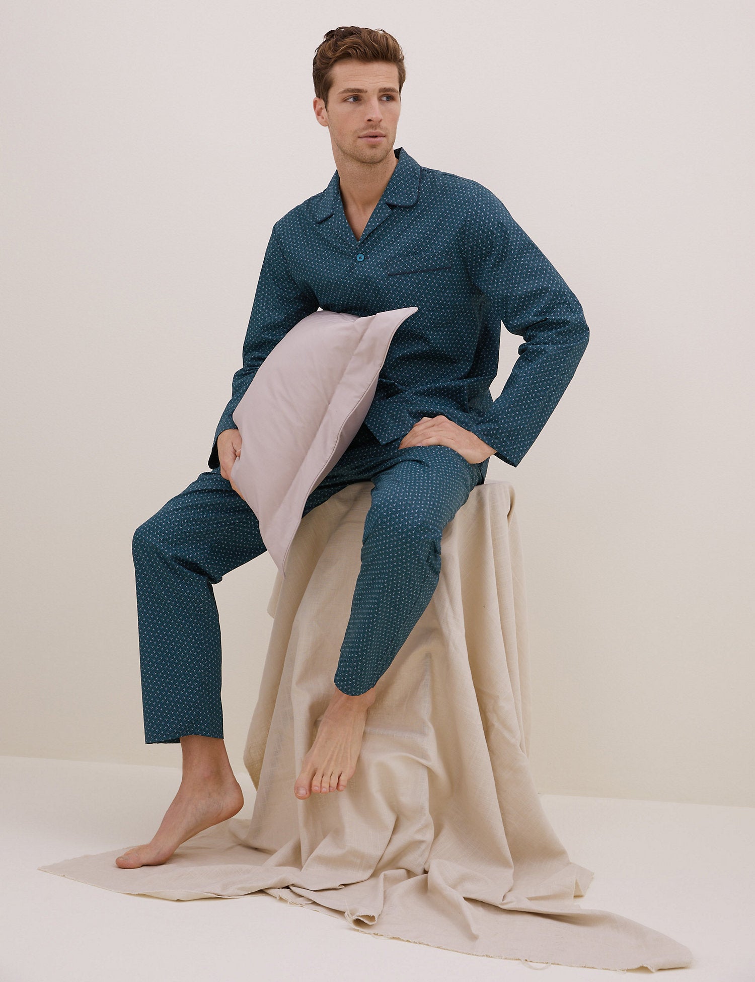 Pure Cotton Geo Print Pyjama Set