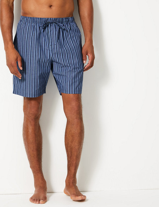 Pure Cotton Striped Pyjama Shorts Set