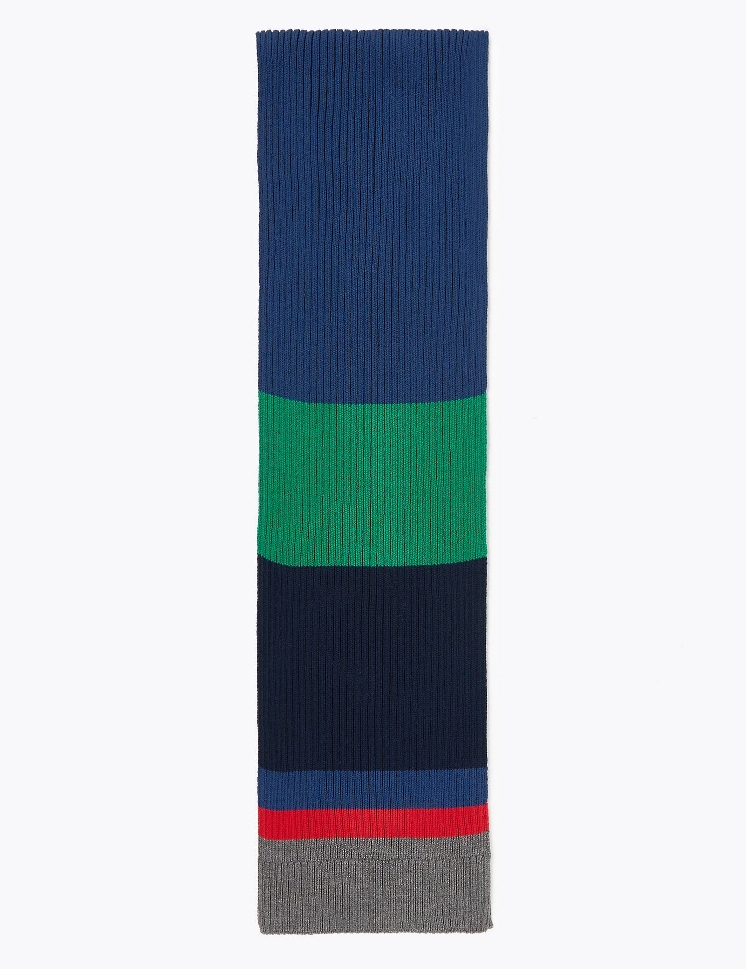 Colour Block Ribbed Scarf