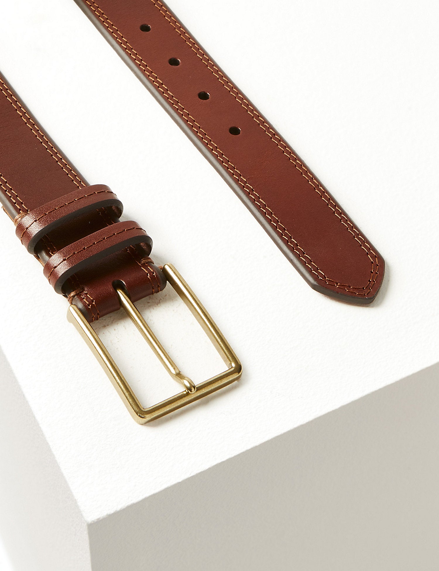 Leather Stitch Detail Belt
