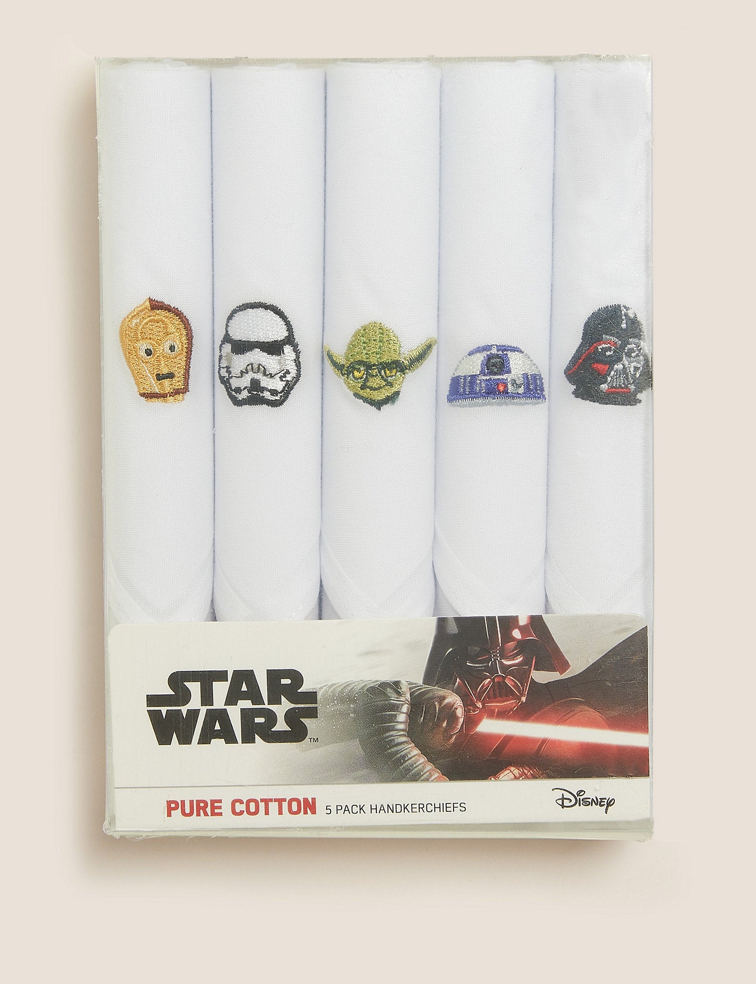 5 Pack Pure Cotton Star Wars™Handkerchiefs