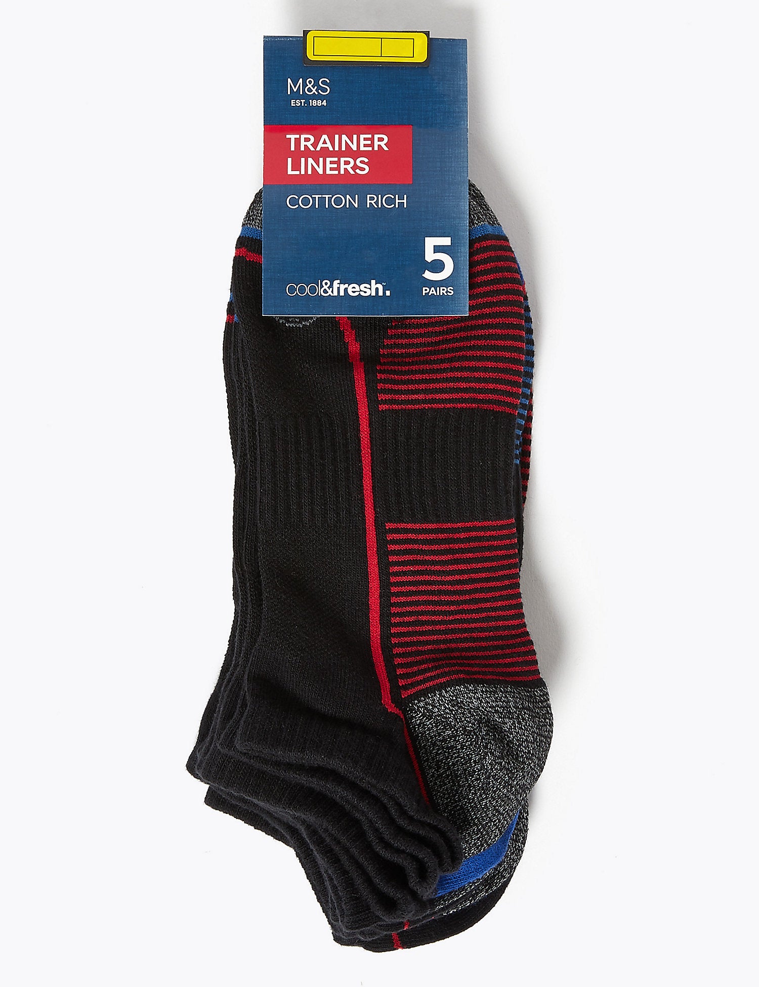 5 Pack Cool & Freshâ„¢ Trainer Socks