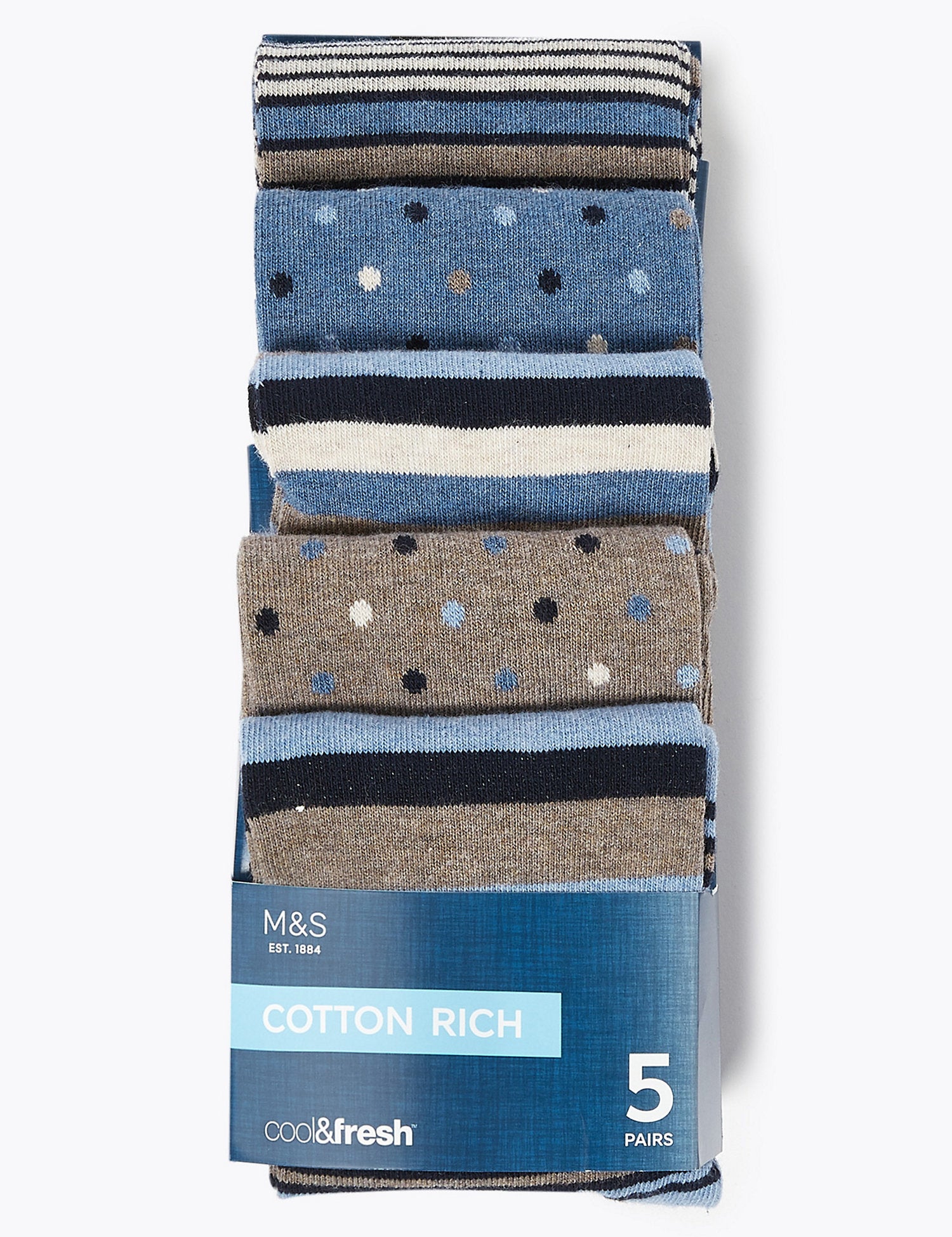 5 Pack Cool & Fresh™ Assorted Socks