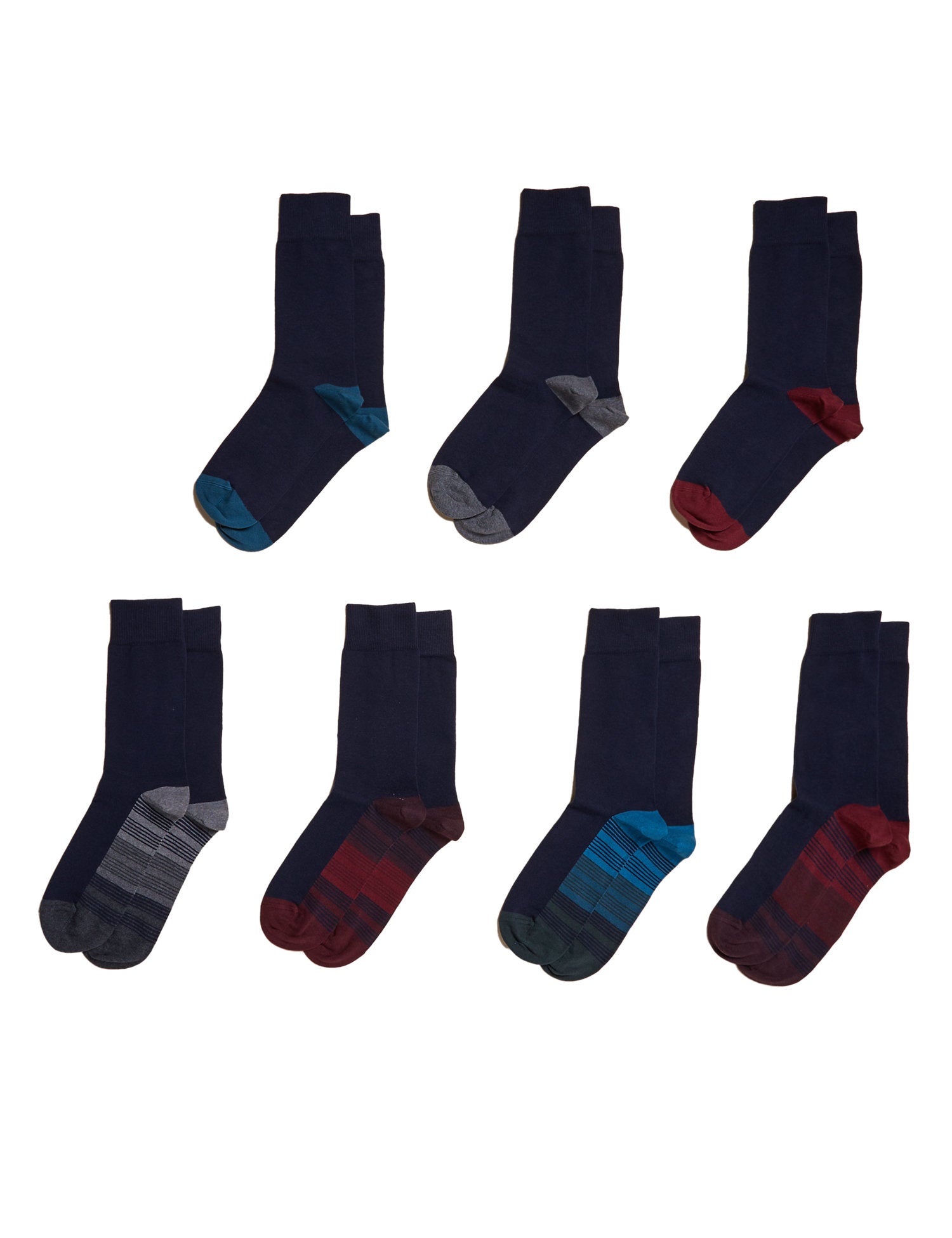 7pk Cool & Fresh™ Striped Cotton Rich Socks