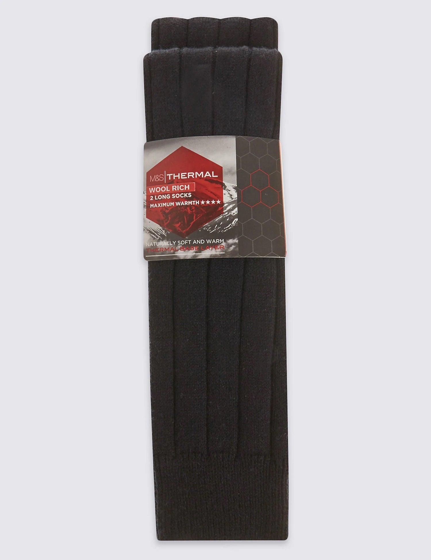 2 Pack Long Wool Blend Thermal Socks