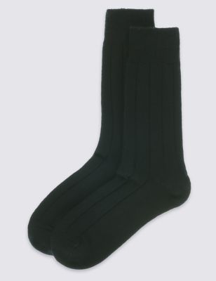 2 Pack Wool Blend Short Thermal Socks