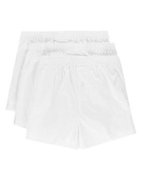 3 Pack Pure Cotton Easy to Iron Woven Boxers