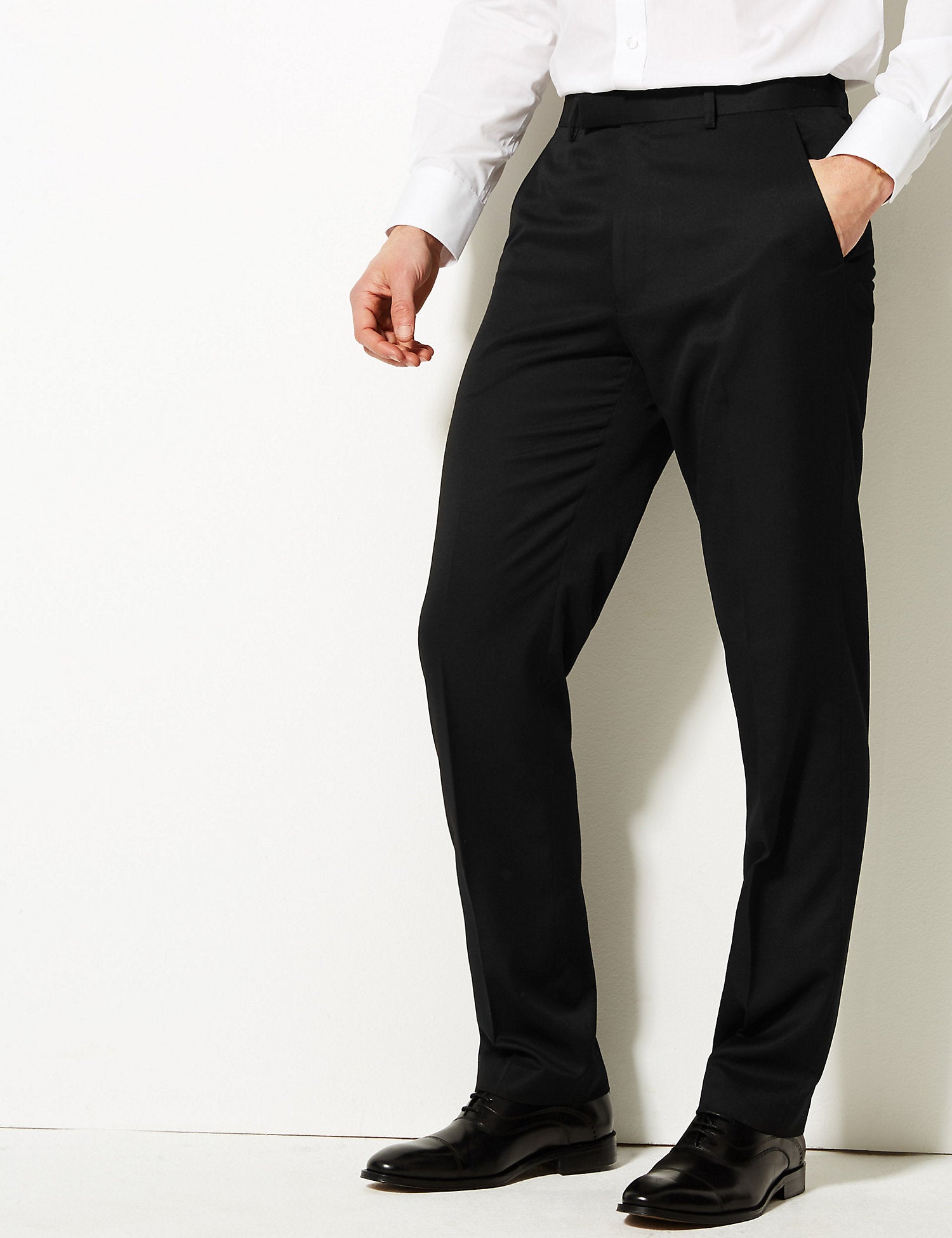 Black Regular Fit Trousers