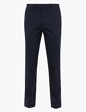 Slim Fit Cotton Trousers with Stretch