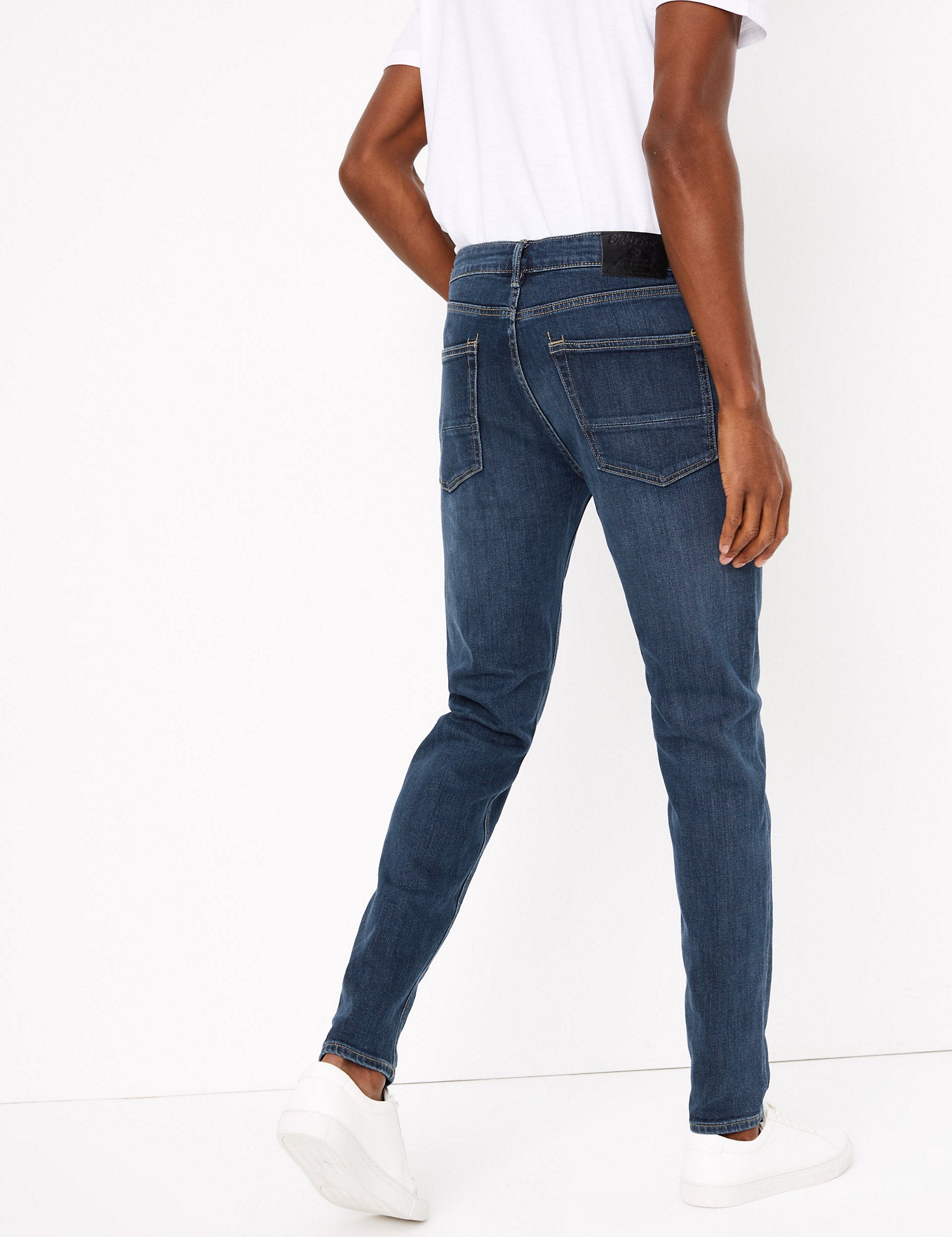 Skinny Fit Vintage Wash Stretch Jeans