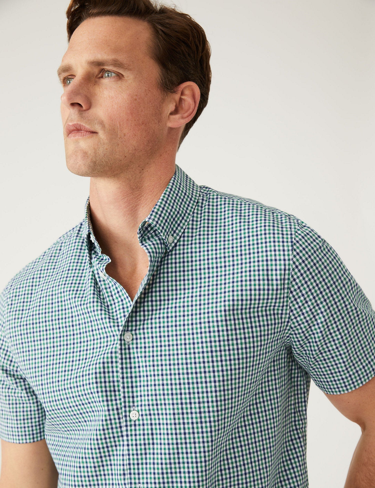 Pure Cotton Gingham Check Oxford Shirt