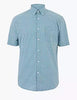 Laundered Cotton Regular Fit Checked Shirt