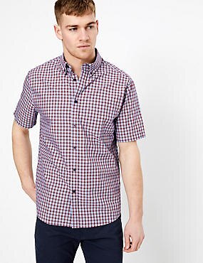 Pure Cotton Checked Shirt