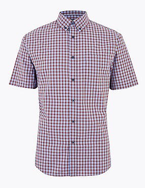 Pure Cotton Checked Shirt
