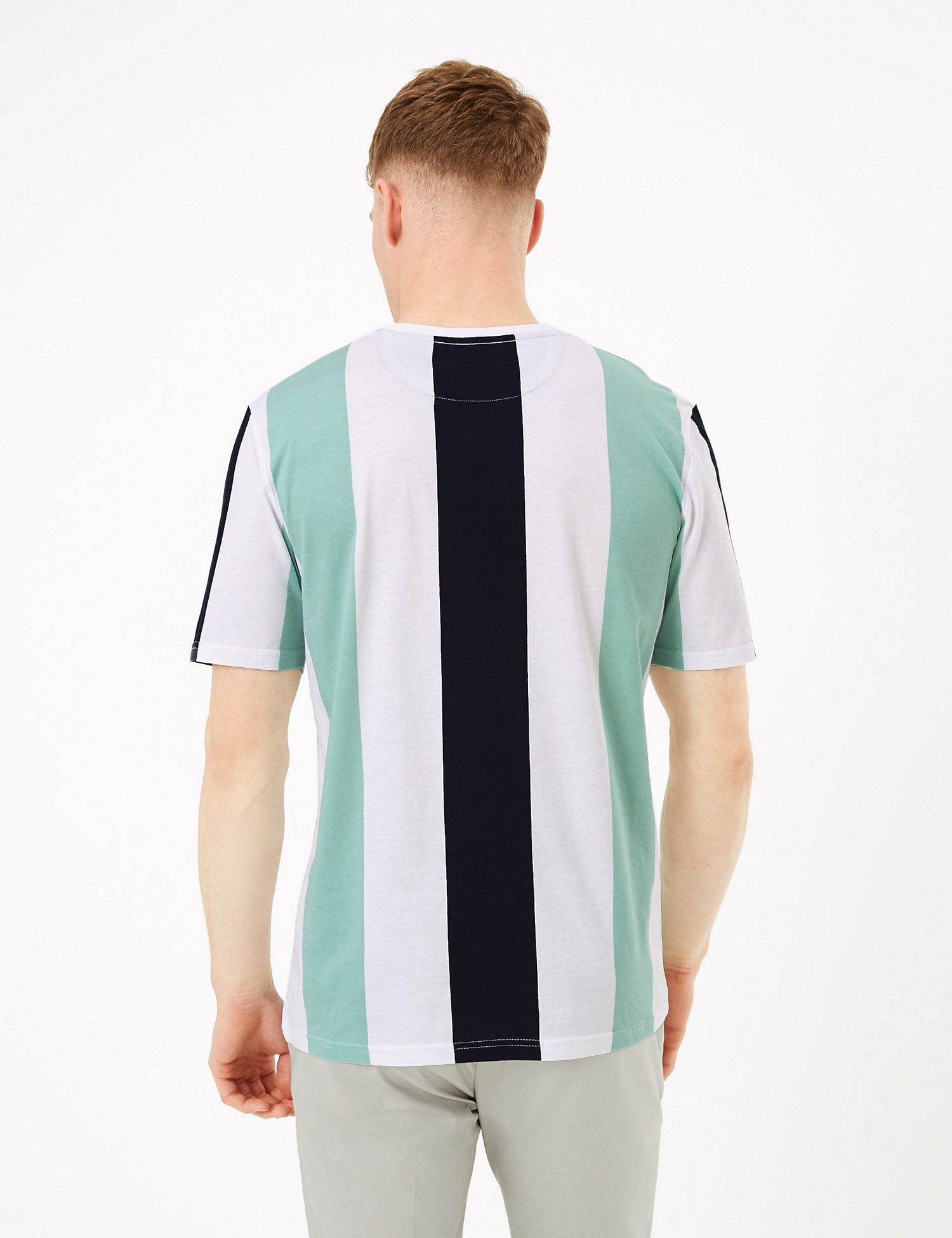Pure Cotton Vertical Striped T-Shirt