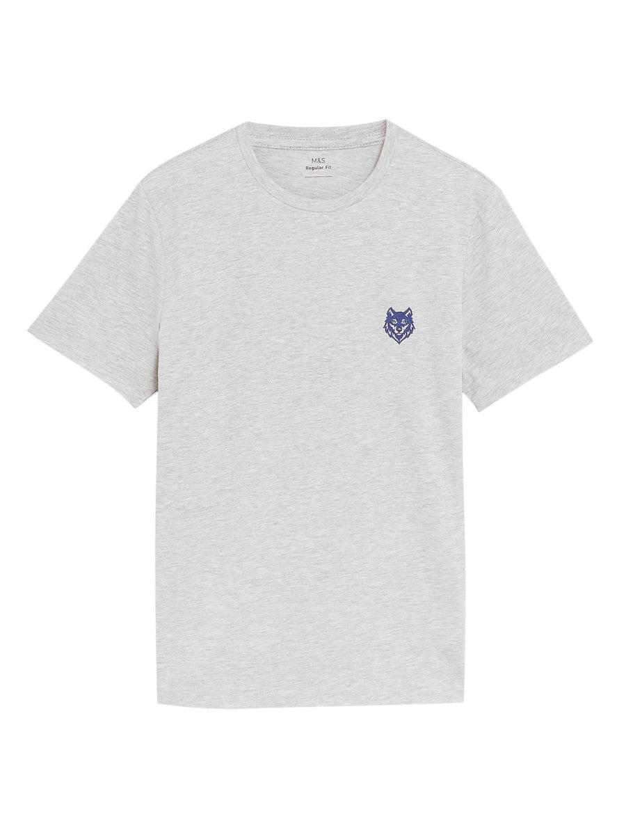 Cotton Wolf Graphic T-Shirt