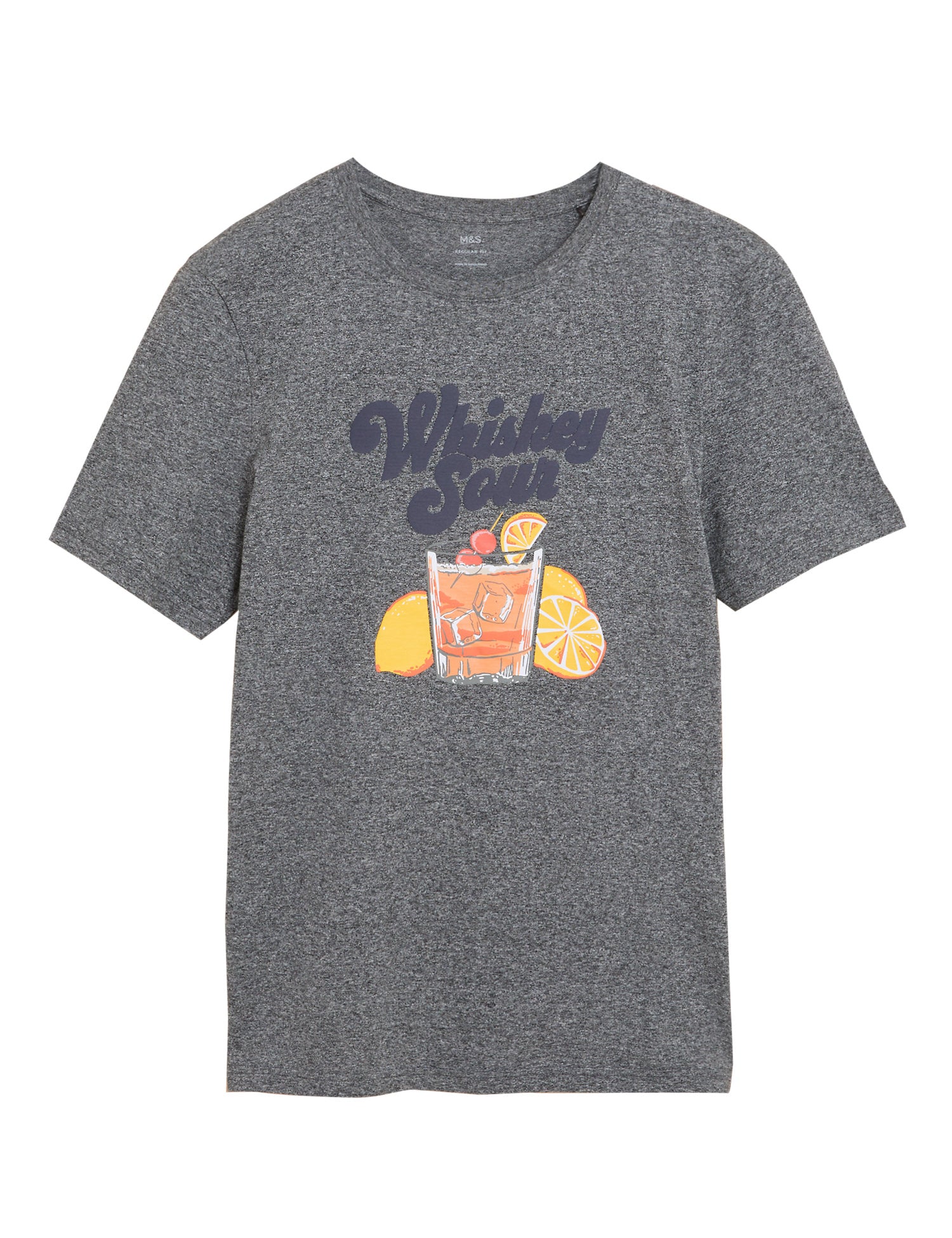 Pure Cotton Whiskey Sour Graphic T-Shirt