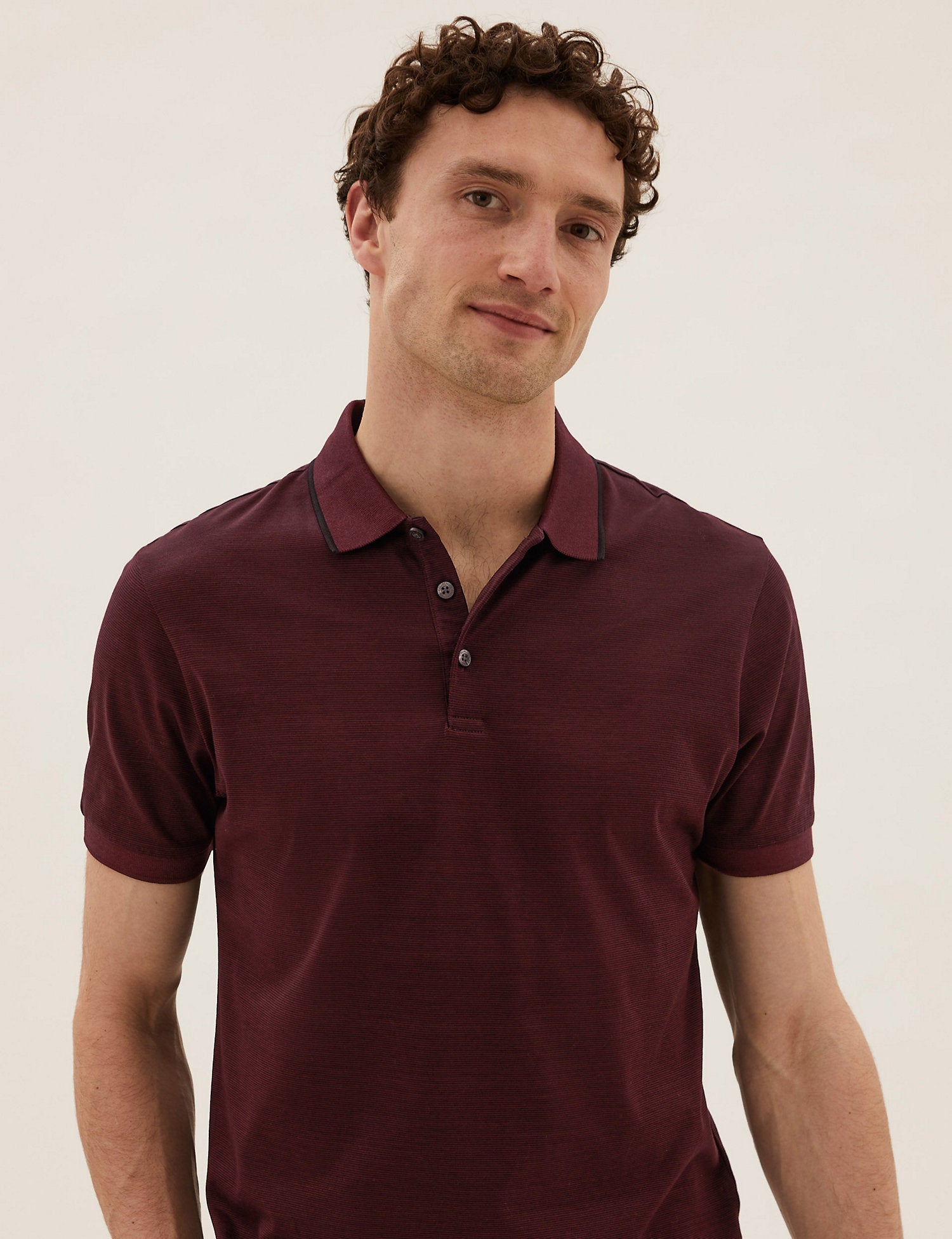 Premium Cotton Striped Polo Shirt