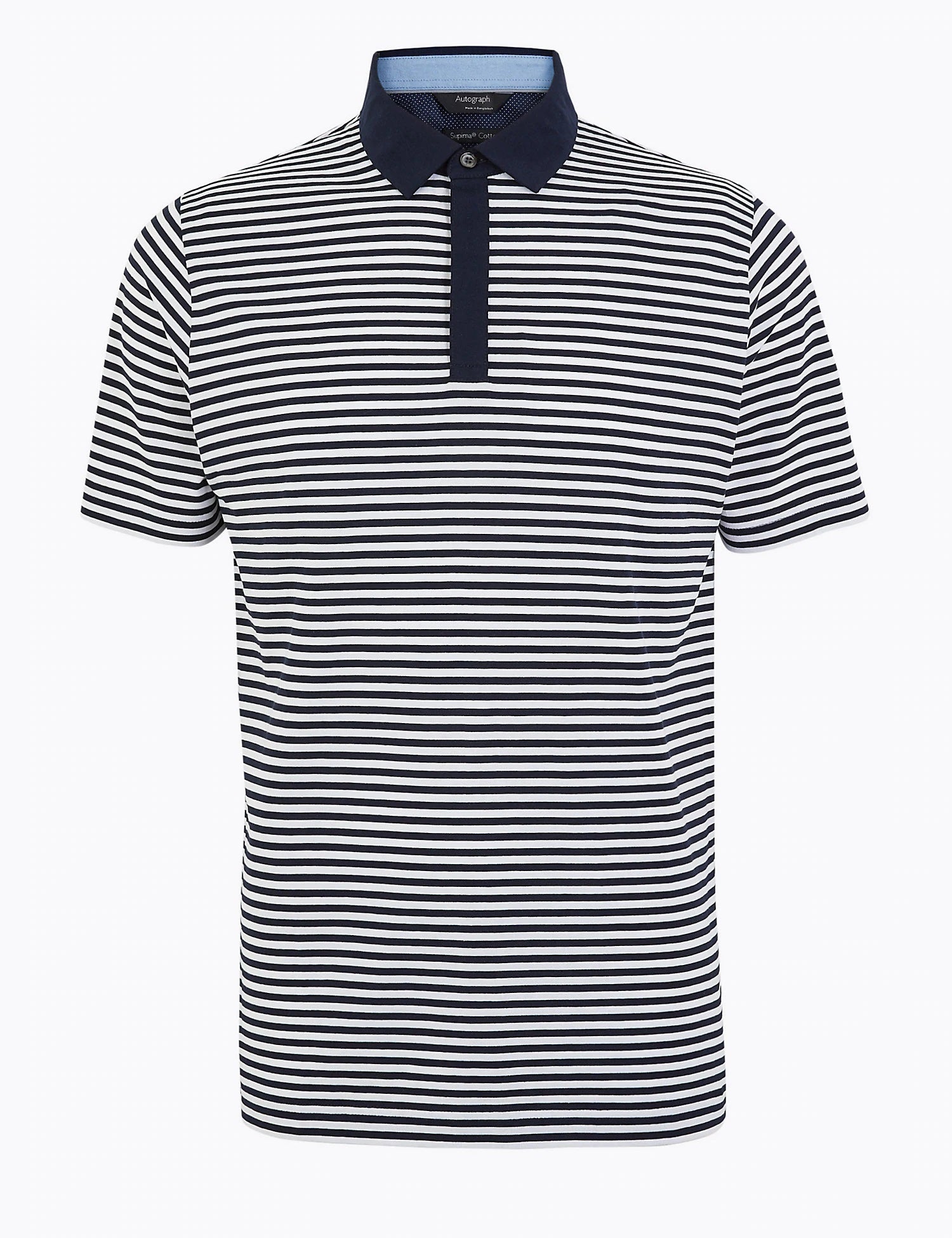 Premium Cotton Striped Polo Shirt