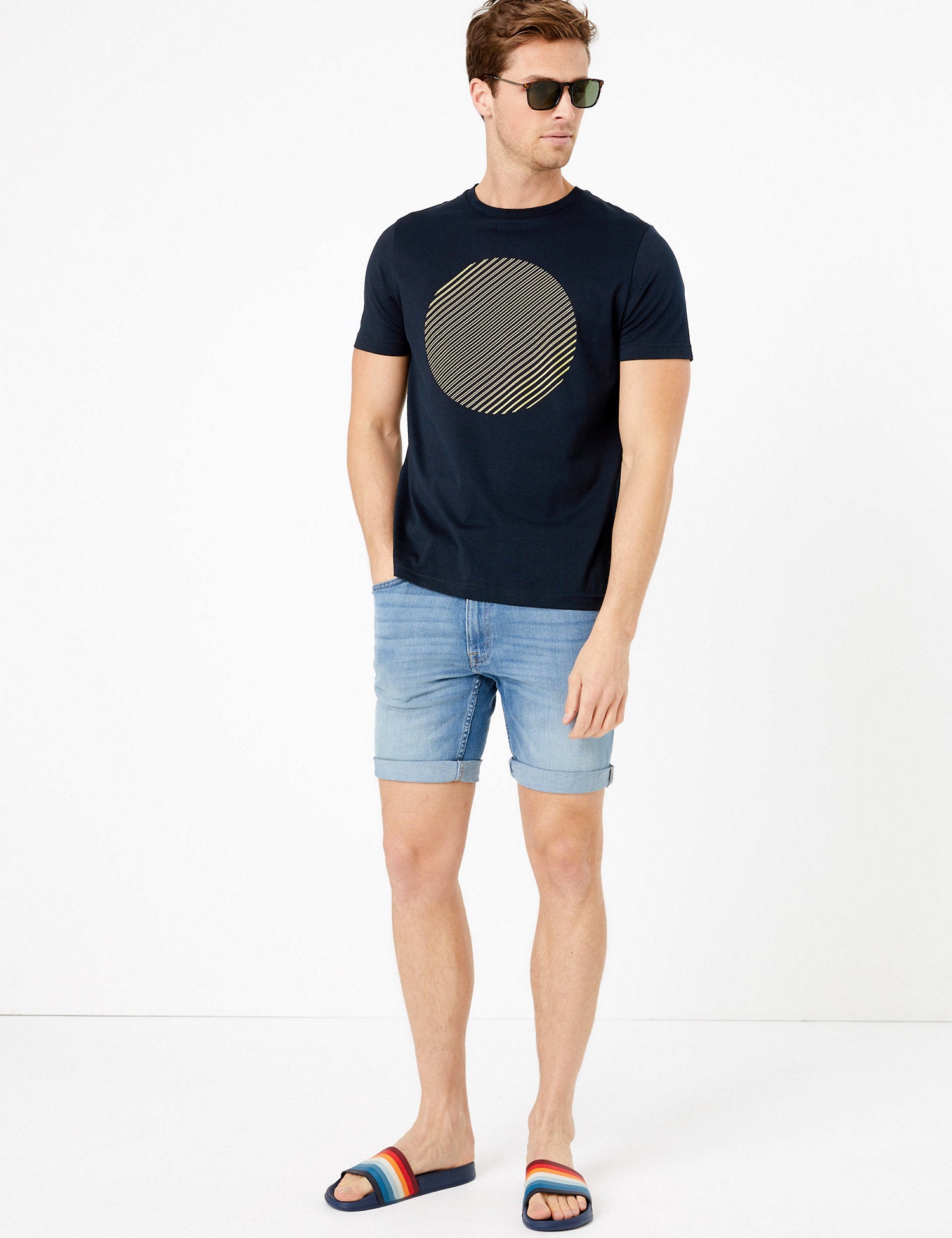 Premium Cotton Circle Graphic T-Shirt