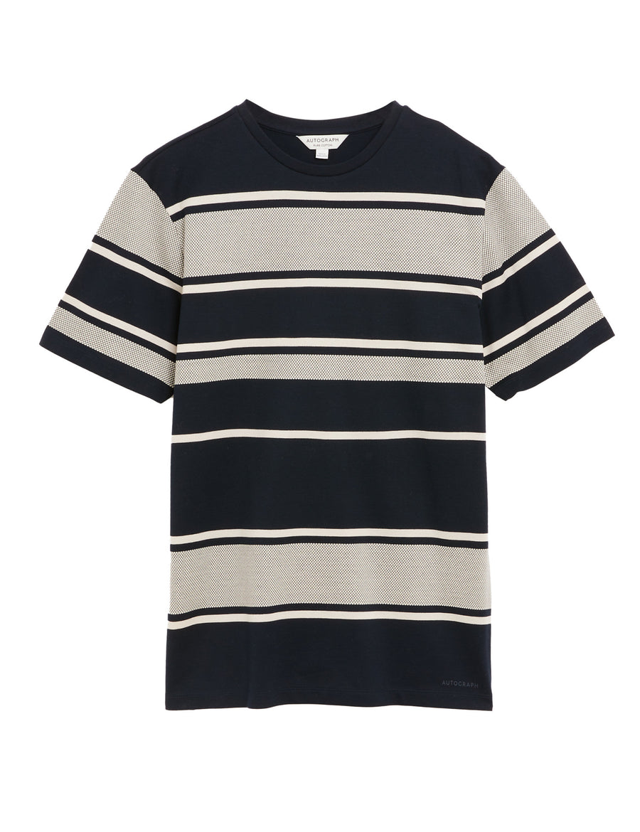 Slim Fit Pure Cotton Striped T-Shirt