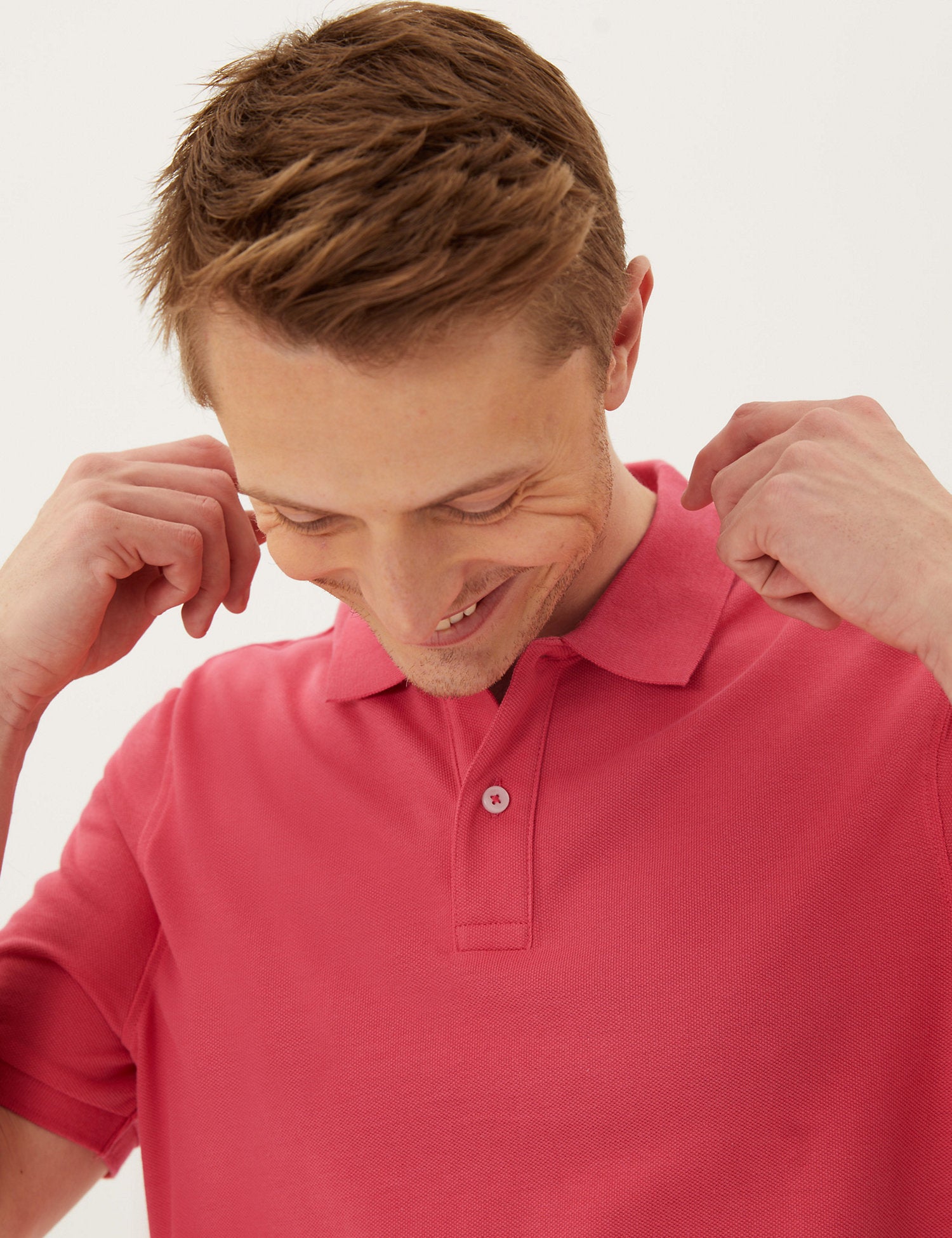 Pure Cotton Pique Polo Shirt