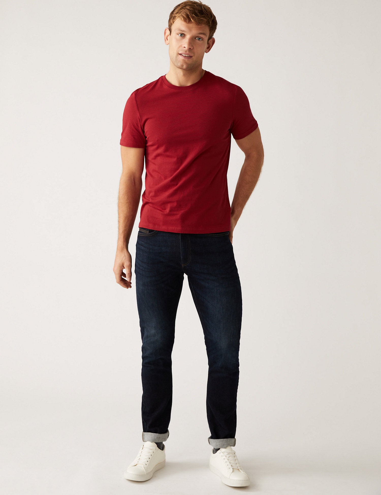 Pure Cotton Crew Neck T-Shirt