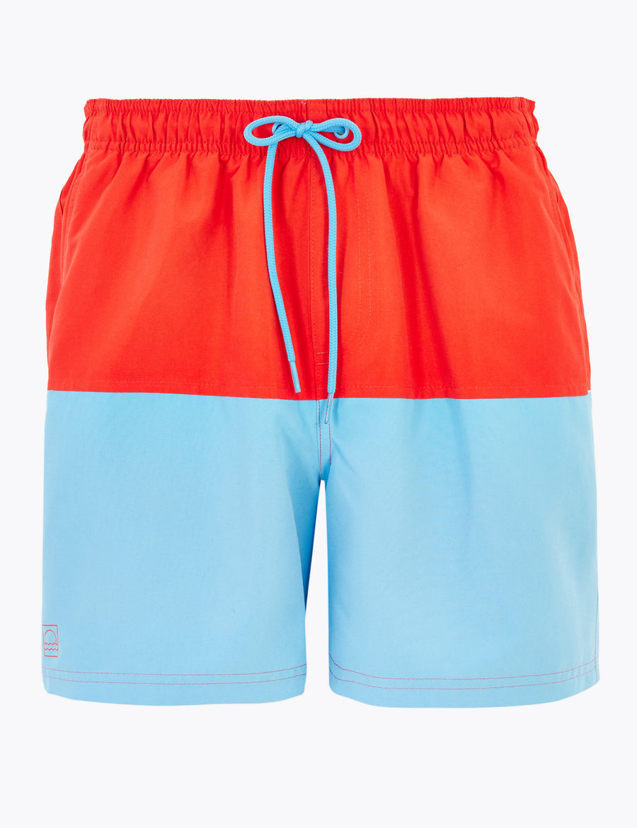 Quick Dry Colour Block Swim Shorts