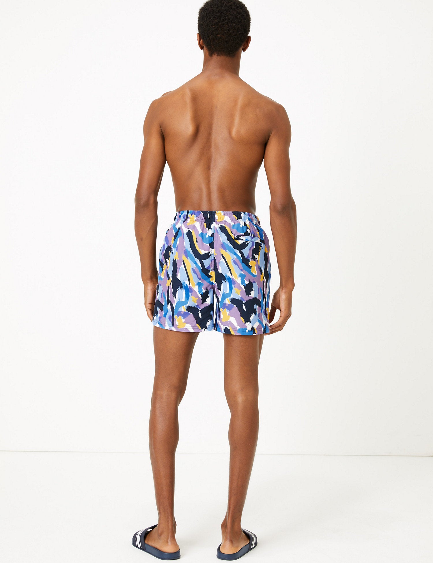 Quick Dry Abstract Print Swim Shorts