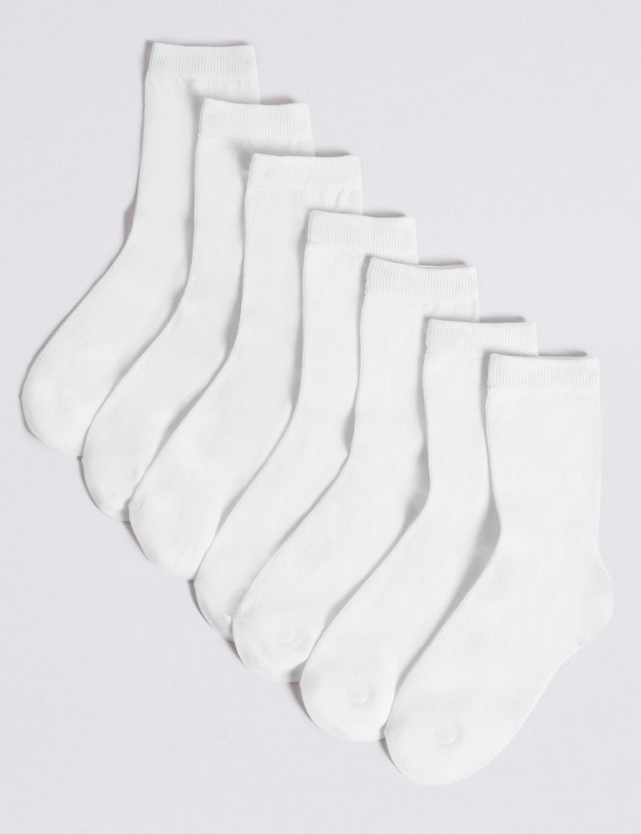 7 Pack of Ankle School Socks