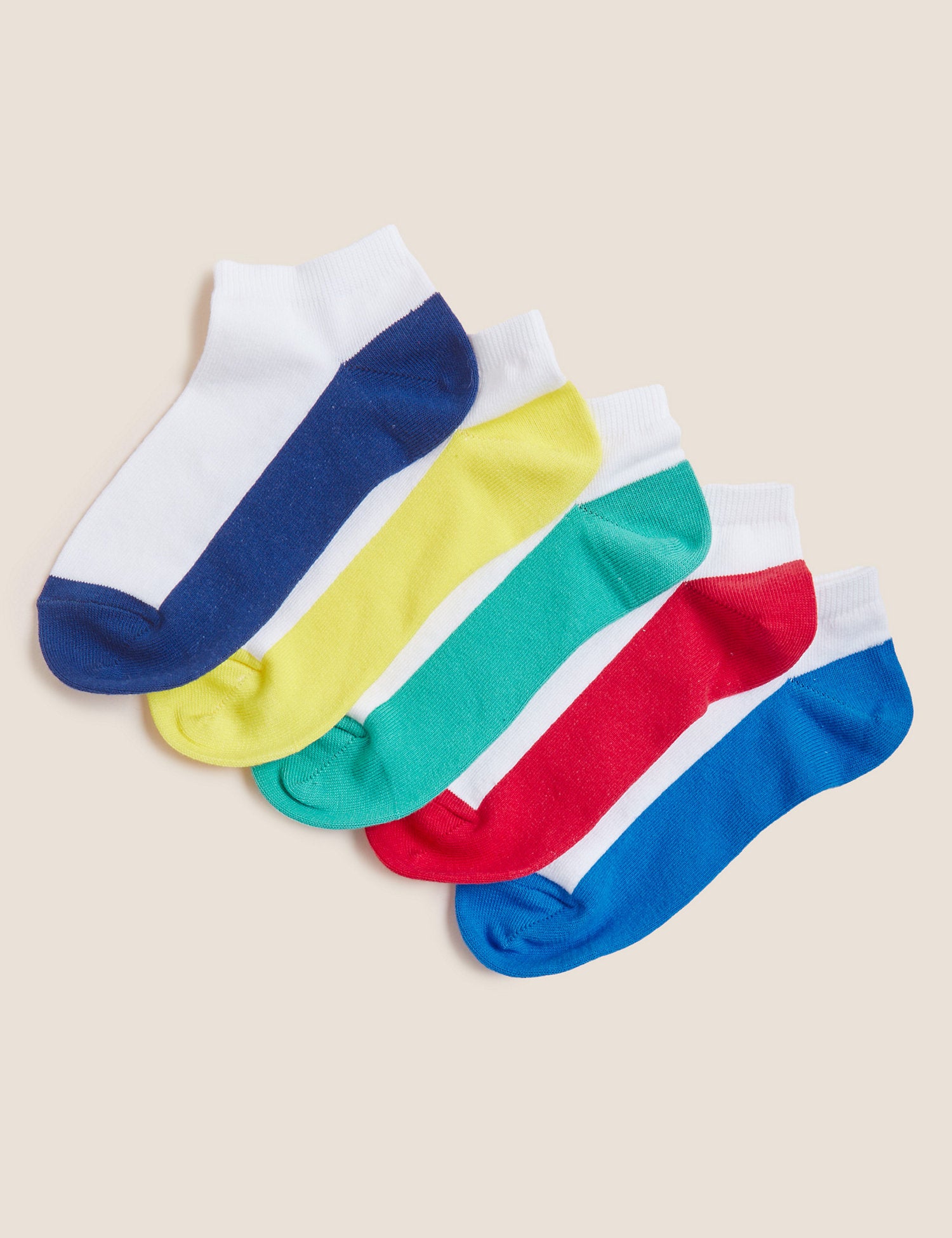 5pk Cotton Rich Trainer Liner Socks