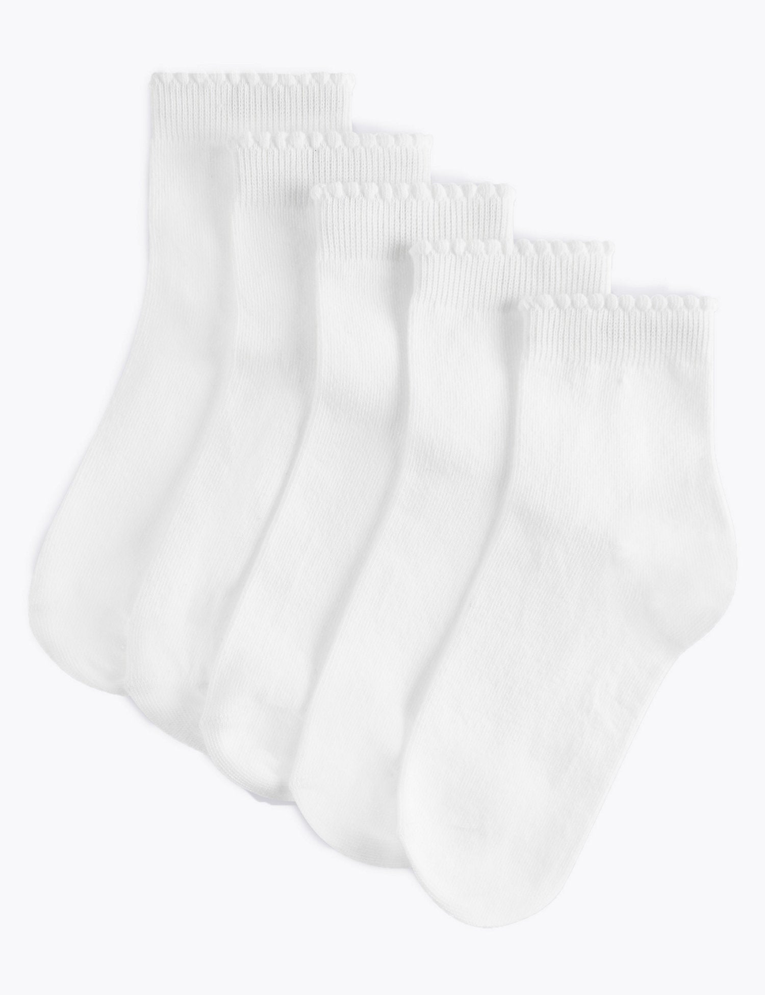 5 Pairs of Short Picot Socks