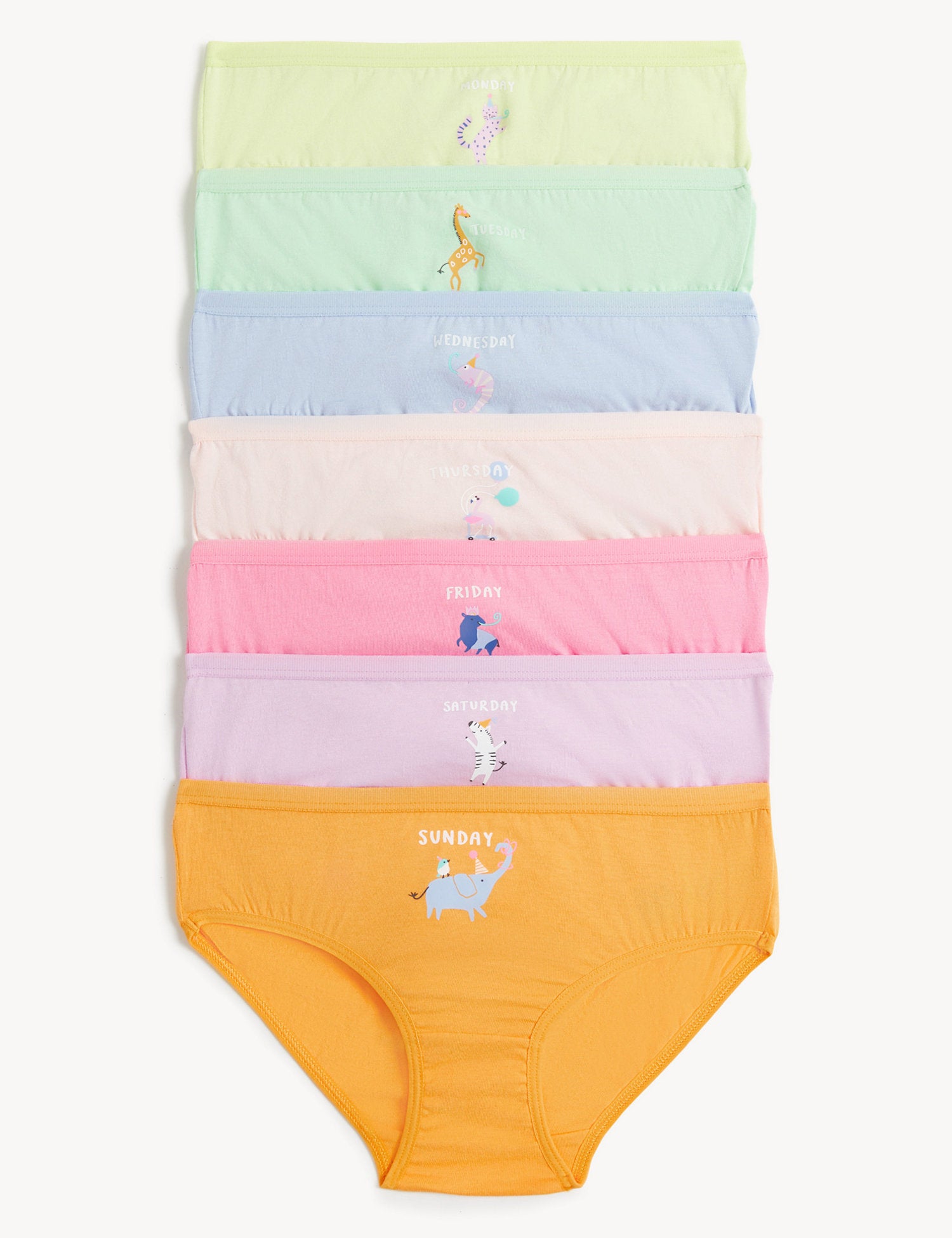 days of the week panties  Channo girls' knickers cotton for each day of  the week. Soft and comfortable fabric.