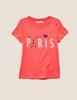 Pure Cotton Paris Slogan T-Shirt