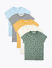 5 Pack Floral & Striped T-Shirts