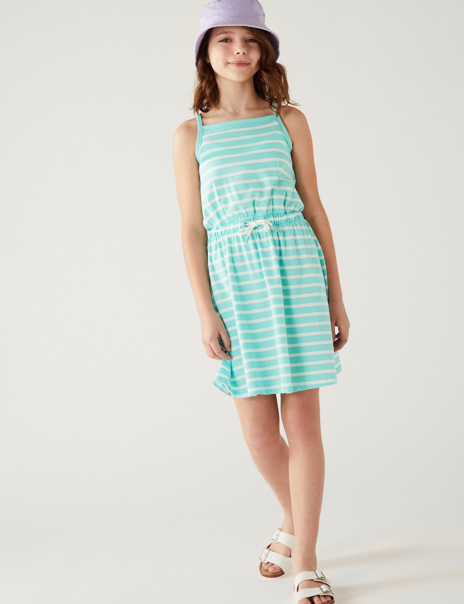 Pure Cotton Striped Dress