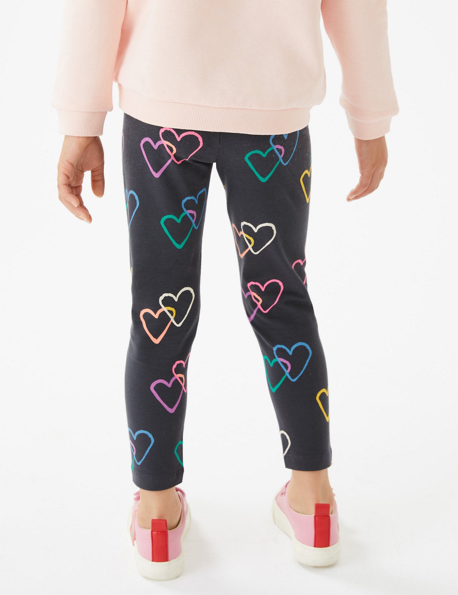 Heart print leggings top