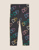 Cotton Rich Heart Print Leggings