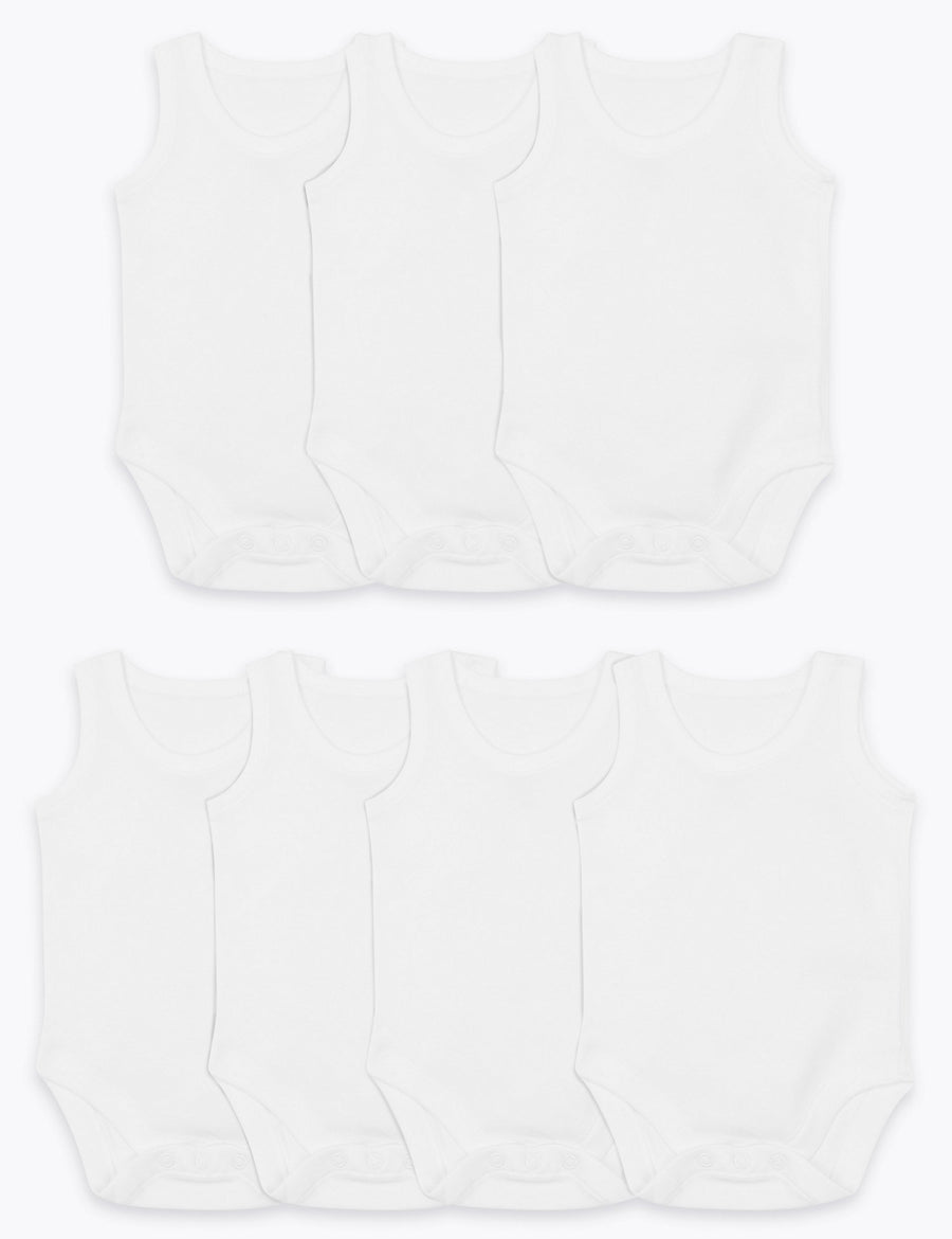 7 Pack Organic Pure Cotton Bodysuits