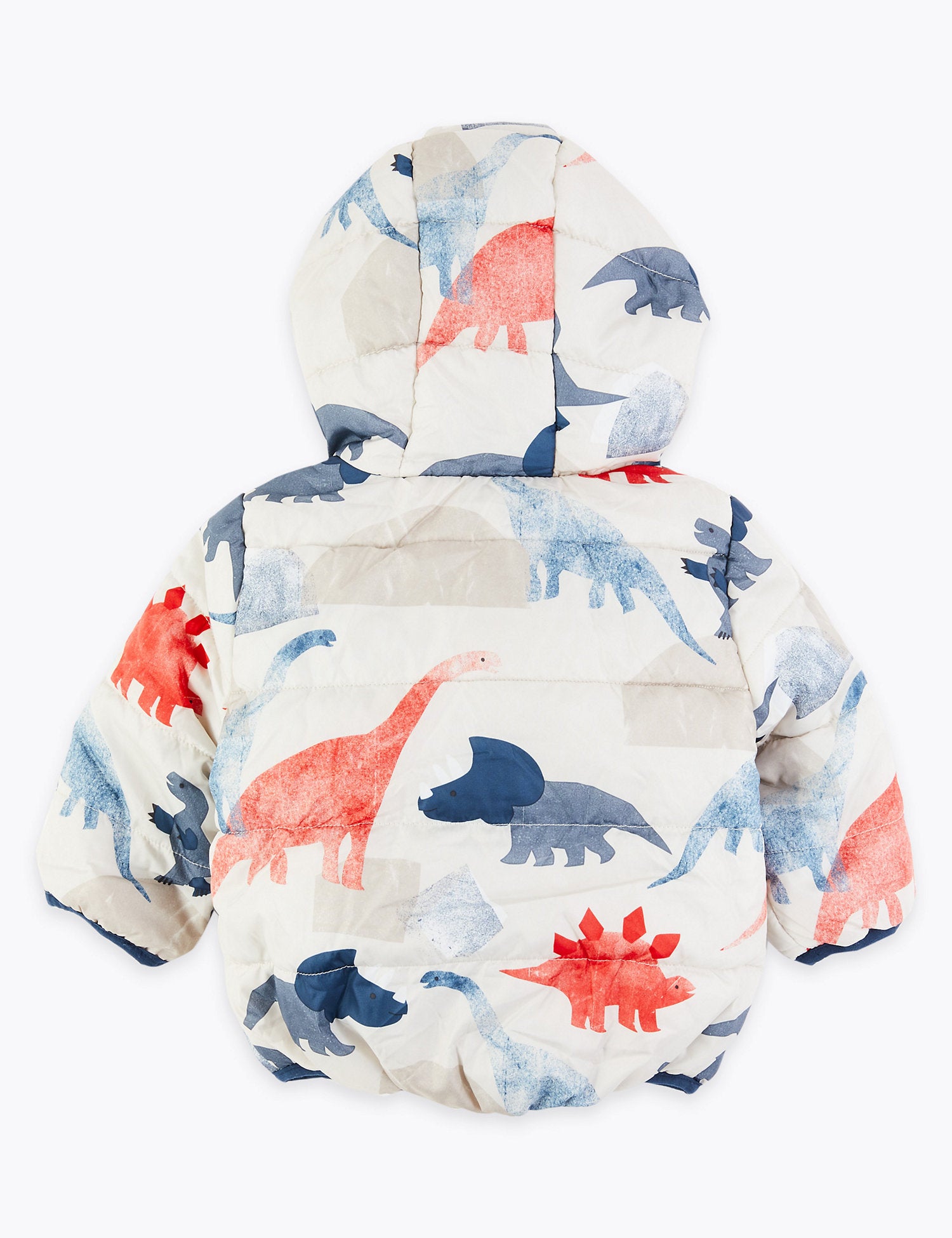 Dinosaur Print Quilted Coat