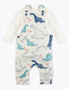 2 Piece Dinosaur Print Dungaree Outfit