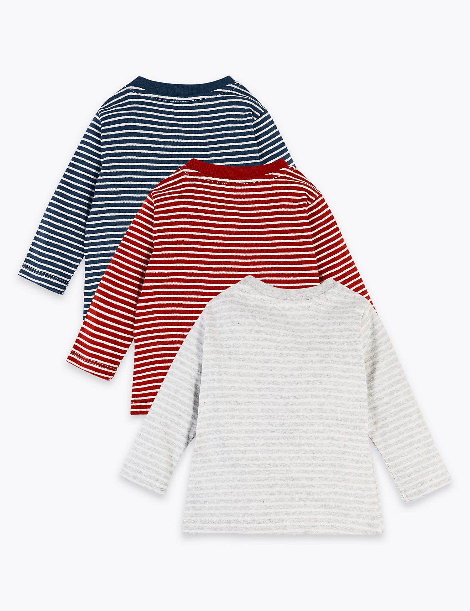 3 Pack Organic Cotton Striped Tops