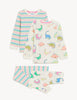 2pk Pure Cotton Patterned Pyjama Sets