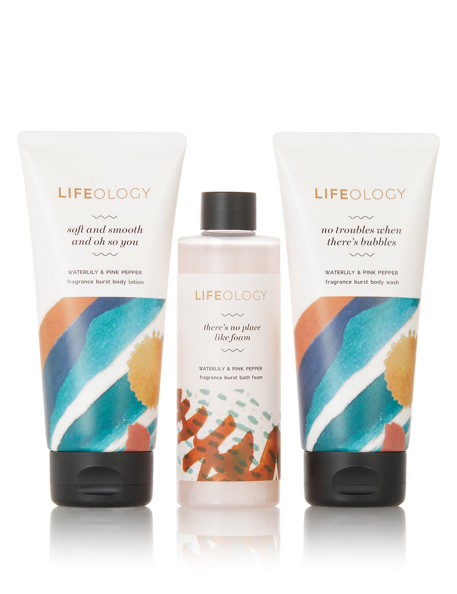 Lifeology Waterlily & Pink Pepper Bath Trio